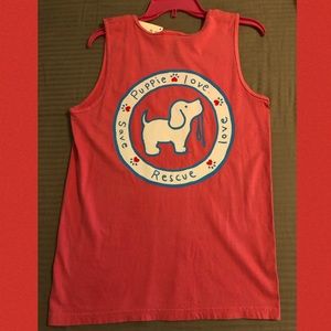 Puppie Love Pink Tank Top